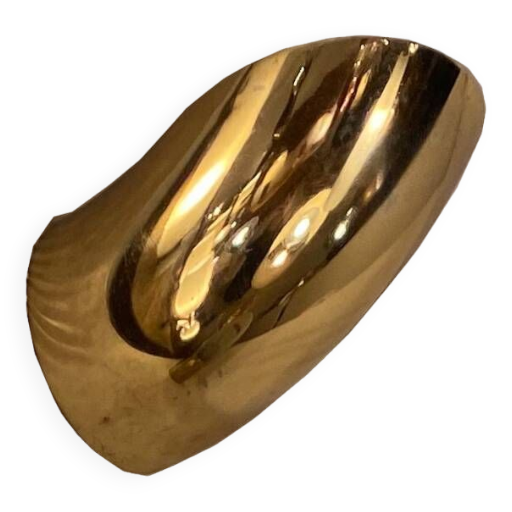 Vintage golden brass wall lamp by Martinelli, 1970s