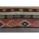 Striped Kilim Turkish Vintage Handmade Pink Orange Wool Area Rug 177x268