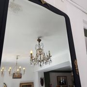 Large matte black mirror