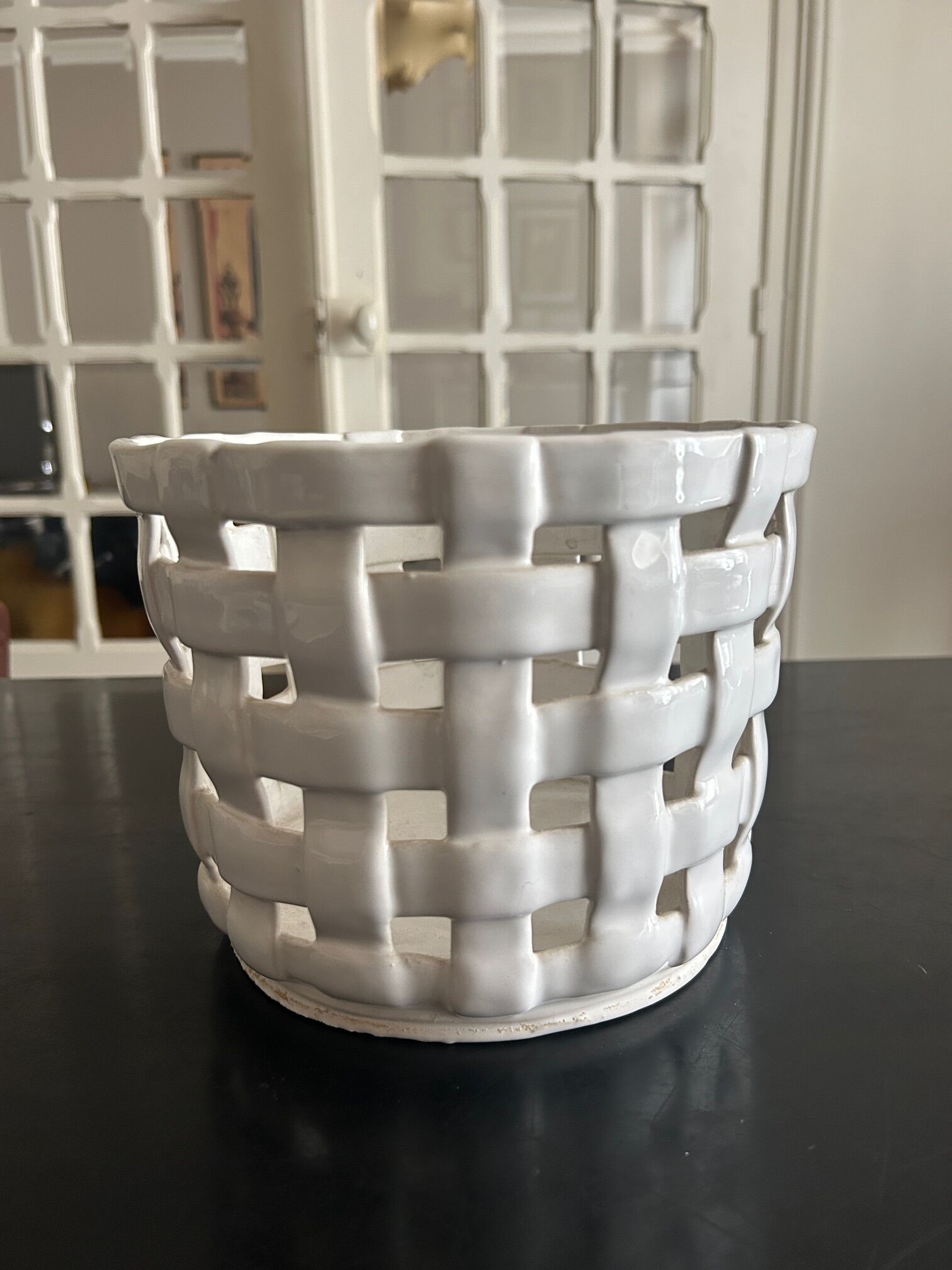woven ceramic flowerpot