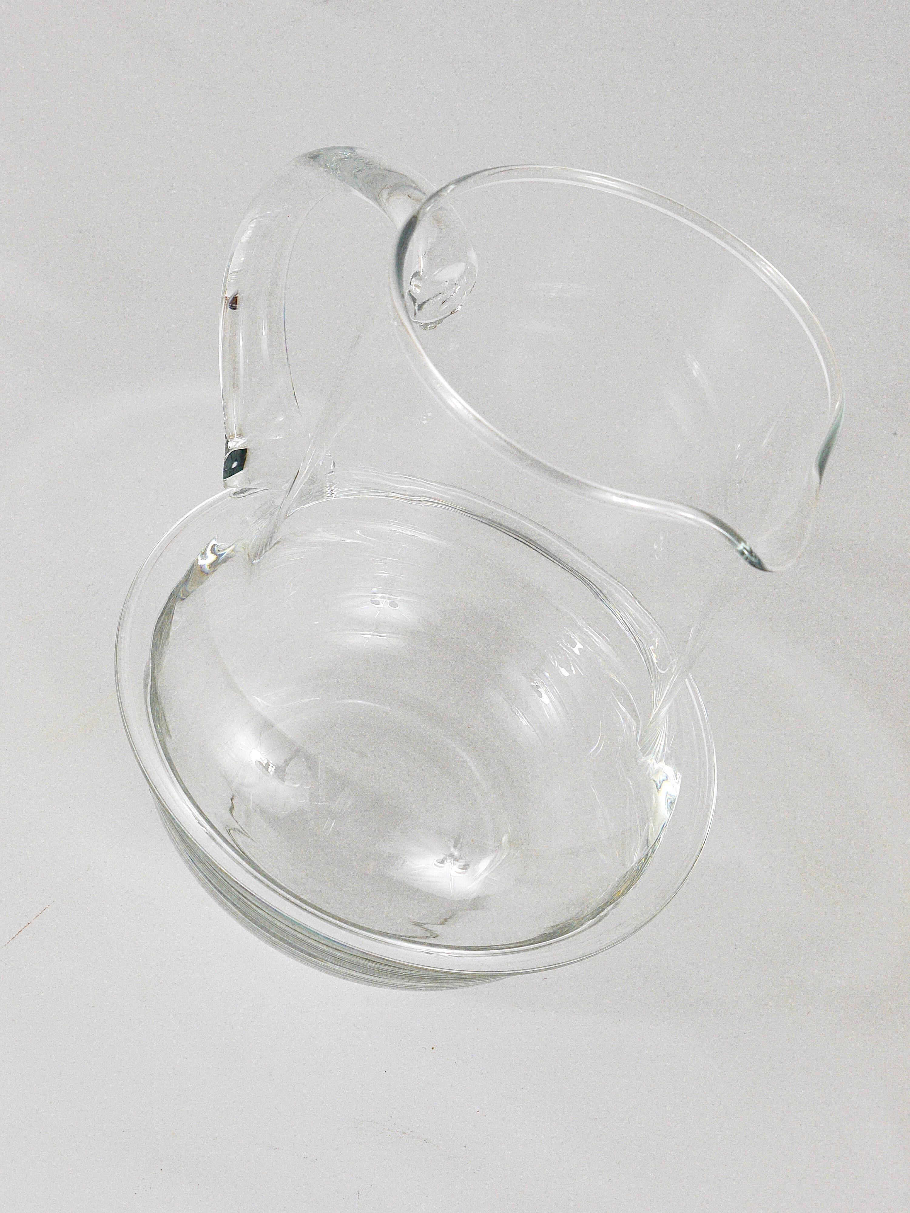 Mid-century glass pitcher by Carl Auböck, Ostovics Culinar, Austria, 1970s.
