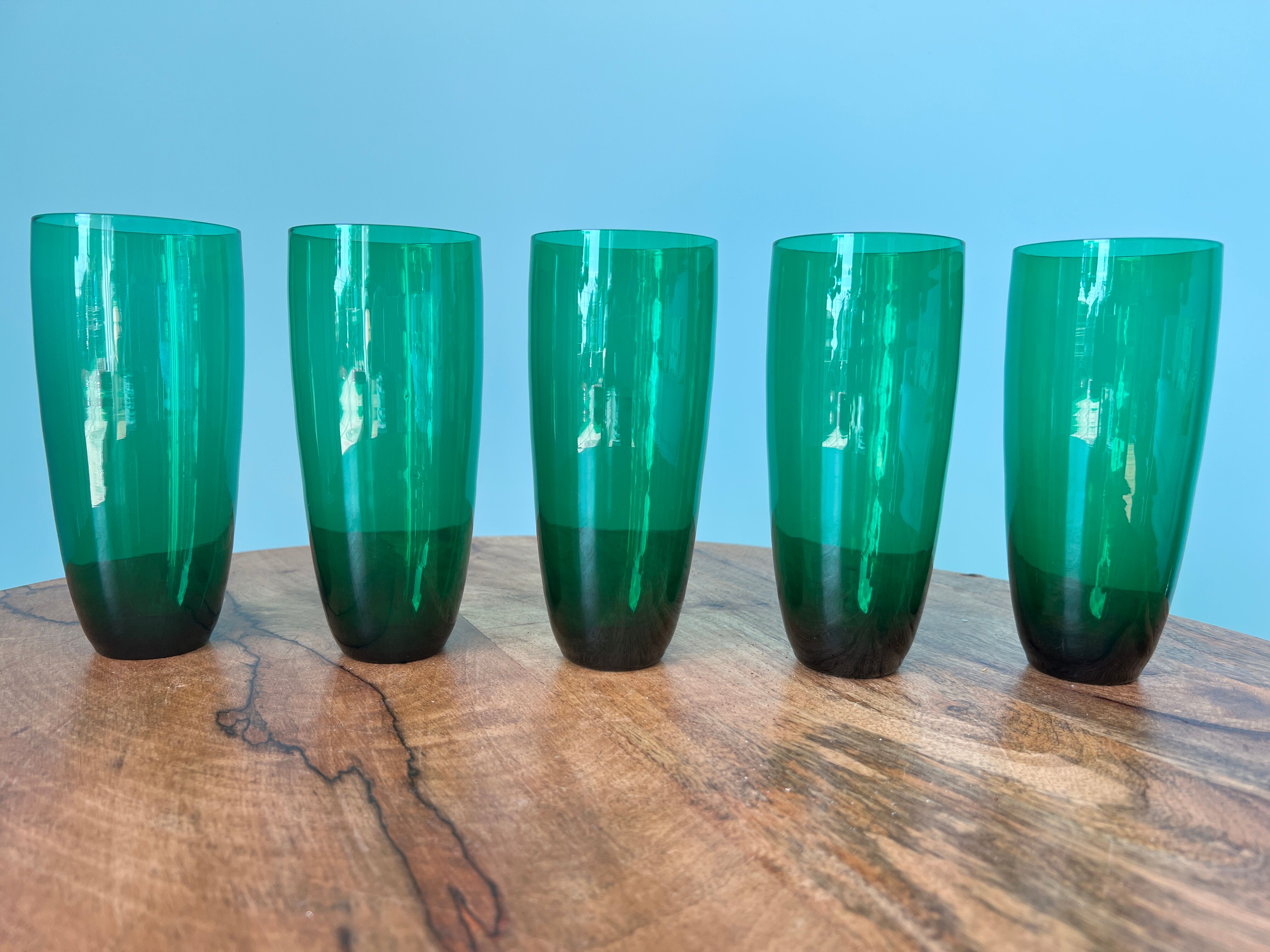 Vintage liquor and lemonade glasses, mid century modern from 1960s for apartment decoration / tablew