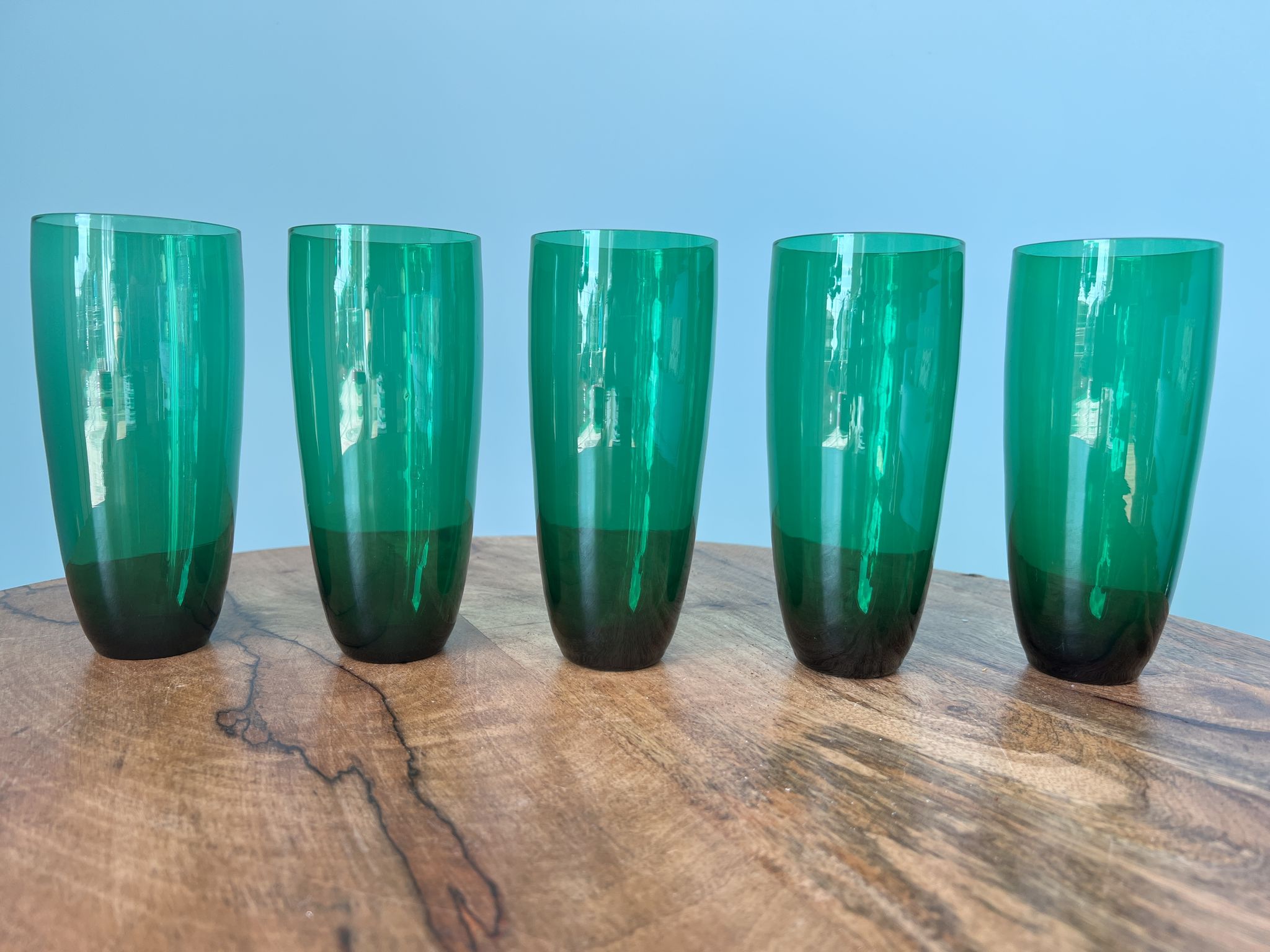 Vintage liquor and lemonade glasses, mid century modern from 1960s for apartment decoration / tablew