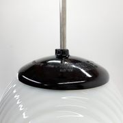 Mid Century Milk Glass & Bakelite Pendant, 1950's
