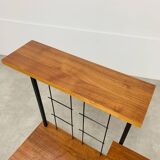 50s asymmetrical plant shelf, teak