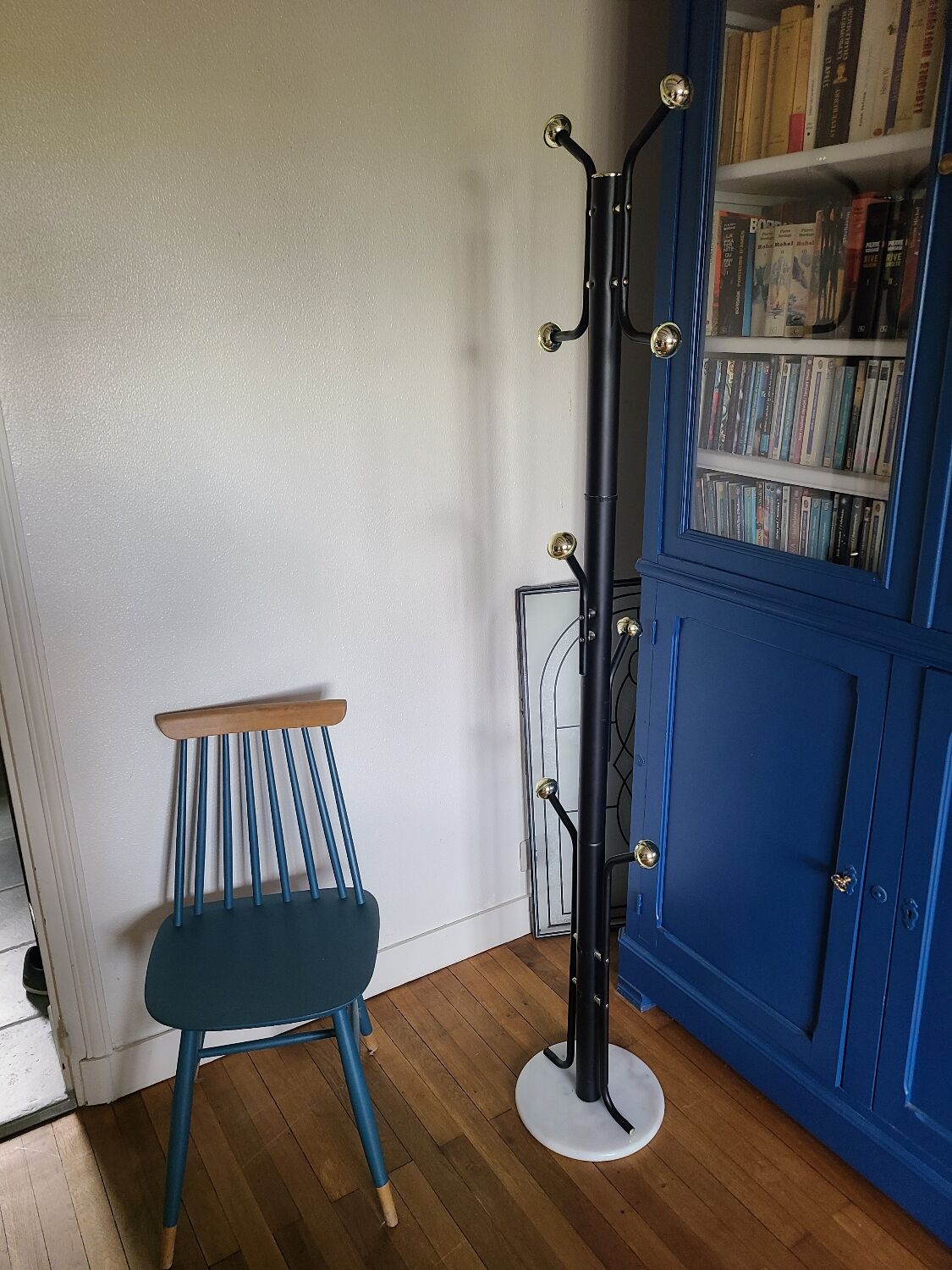 Porte manteau vintage noir et doré