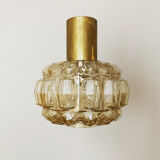 Glass pendant lamp by Glashütte Limburg