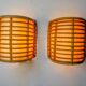Pair of rattan sconces France 1960