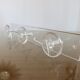 Wall coat rack in transparent plexiglass 3 hooks. 1980