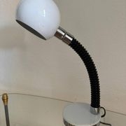 Lampe de bureau Eyeball blanche années 70