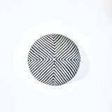 Zulu Wooden Shield | Bamiléké N1 50 cm diameter Black & White