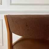 Lot de 6 chaises en orme et tweed Maison Regain