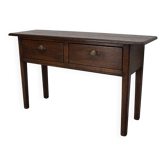 Table d'appoint en chêne rustique français vintage, années 1950