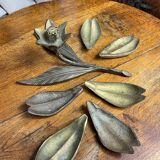 Cendrier fleur en bronze 