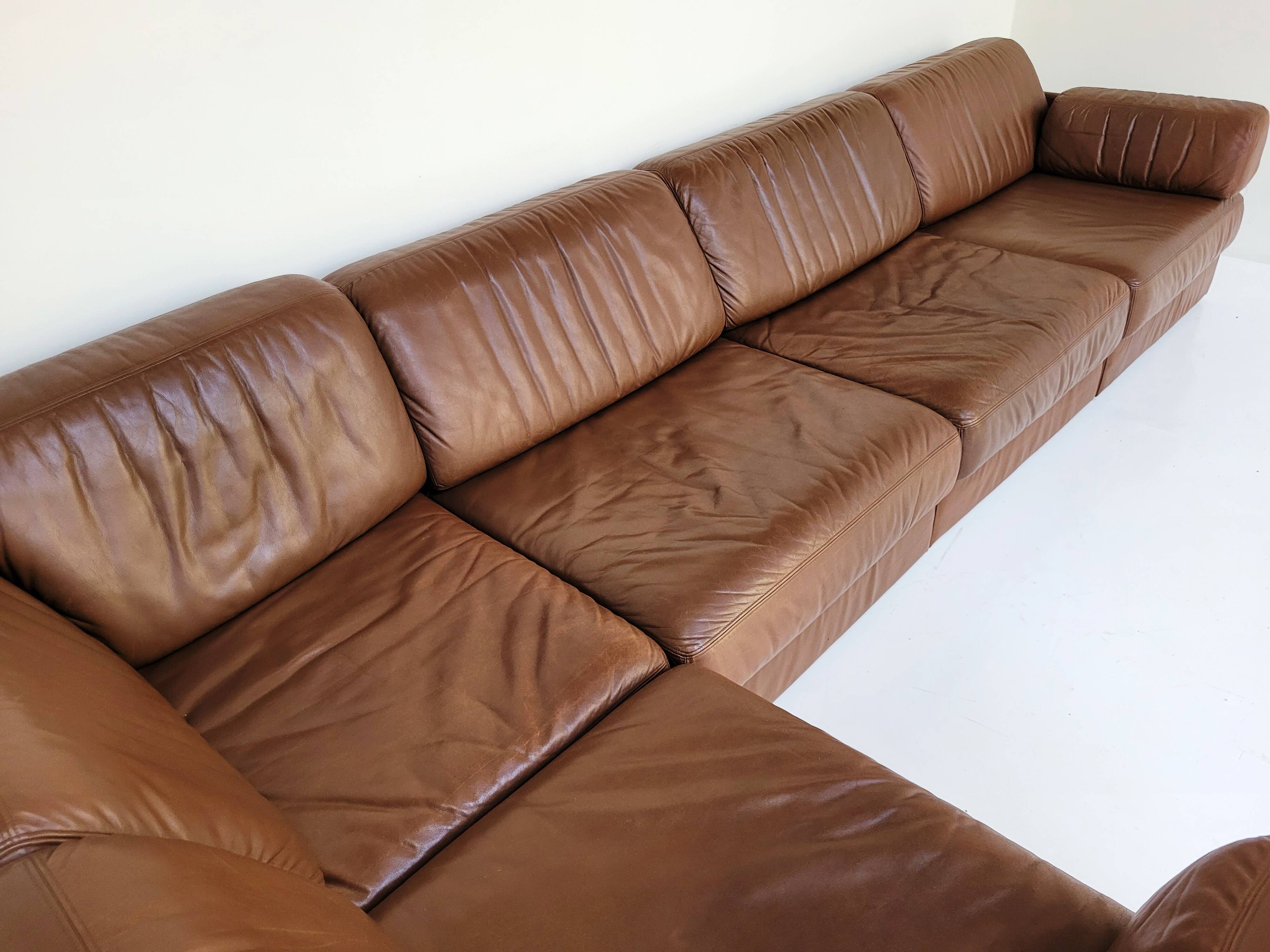 Canapé en cuir modulaire De Sede DS-76