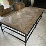 Table basse bois et acier
