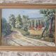 Oil painting on Isorel - Hilly countryside landscape Signed H Pages 1969