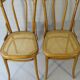 2 Thonet No. 56 chairs from 1900, caned, blond walnut stain