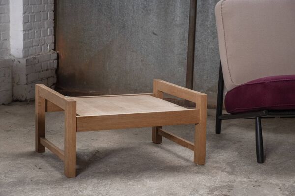 Table de plateau en chêne, années 1960, Van Den Berghe Pauvers, Belgique