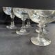 6 Champagne glasses in glass with Venetian ribs - XIXth
