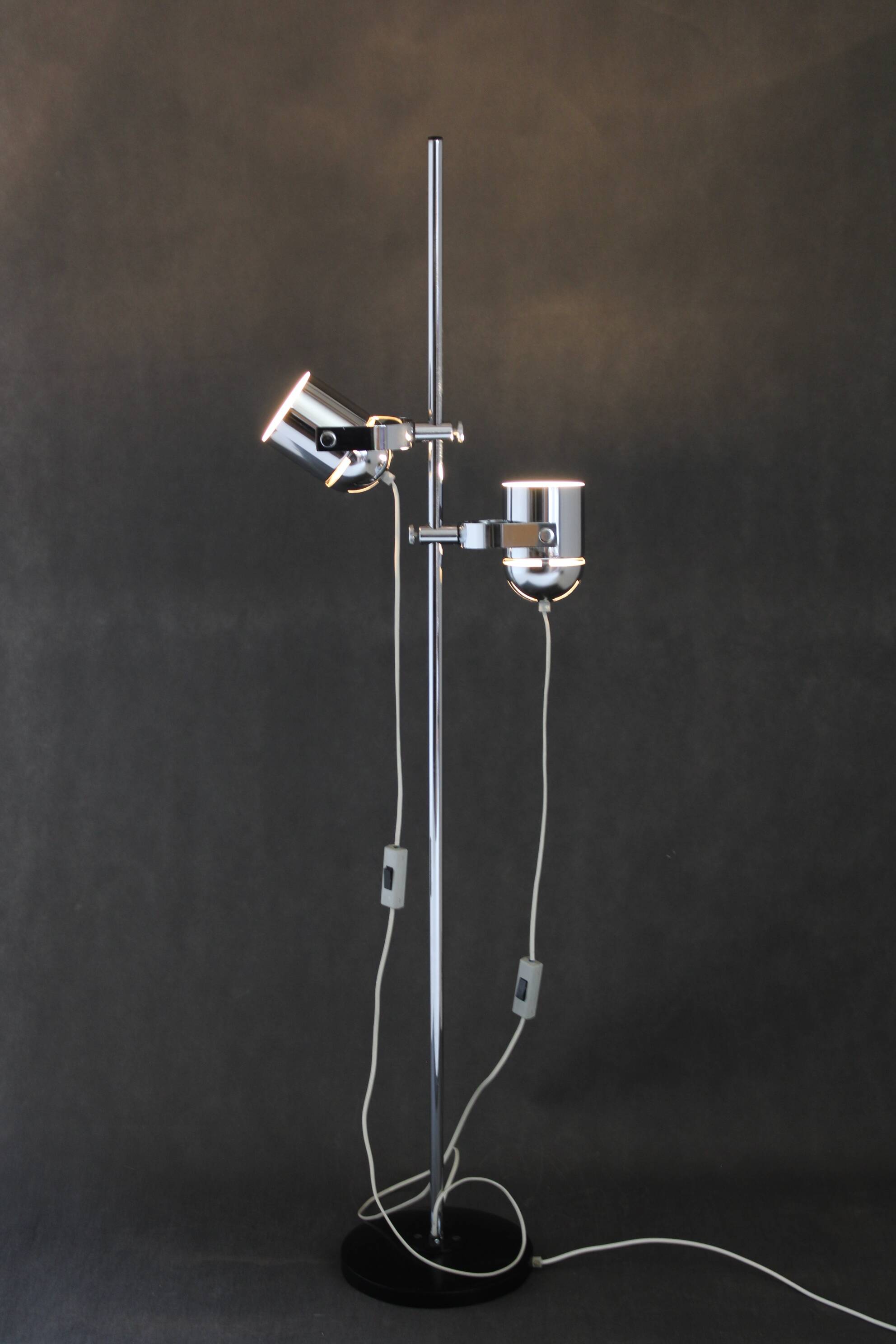 1970s Stanislav Indra Chrome Plated Floor Lamp, Czechoslovakia