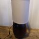 Bedside lamp base round wood Abat day old fabrics vintage