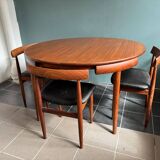 Hans Olsen Roundette teak dining table set, Denmark