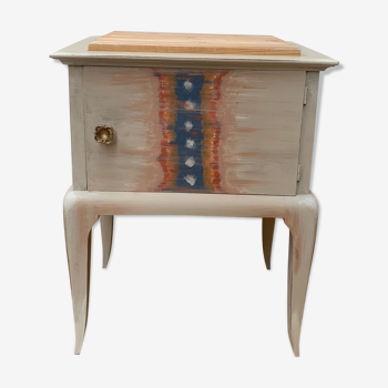 Colorful artistic style bedside table