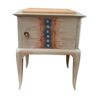 Colorful artistic style bedside table