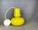 Yellow opaline glass mid century modern hanging lamp