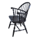 Brown wooden Windsor chair, 19th century — slatted backrest and carved seat
