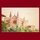 Dibujo de la catedral de mallorca. cuadro de mallorca. pintura mallorca. mallorca pintura.