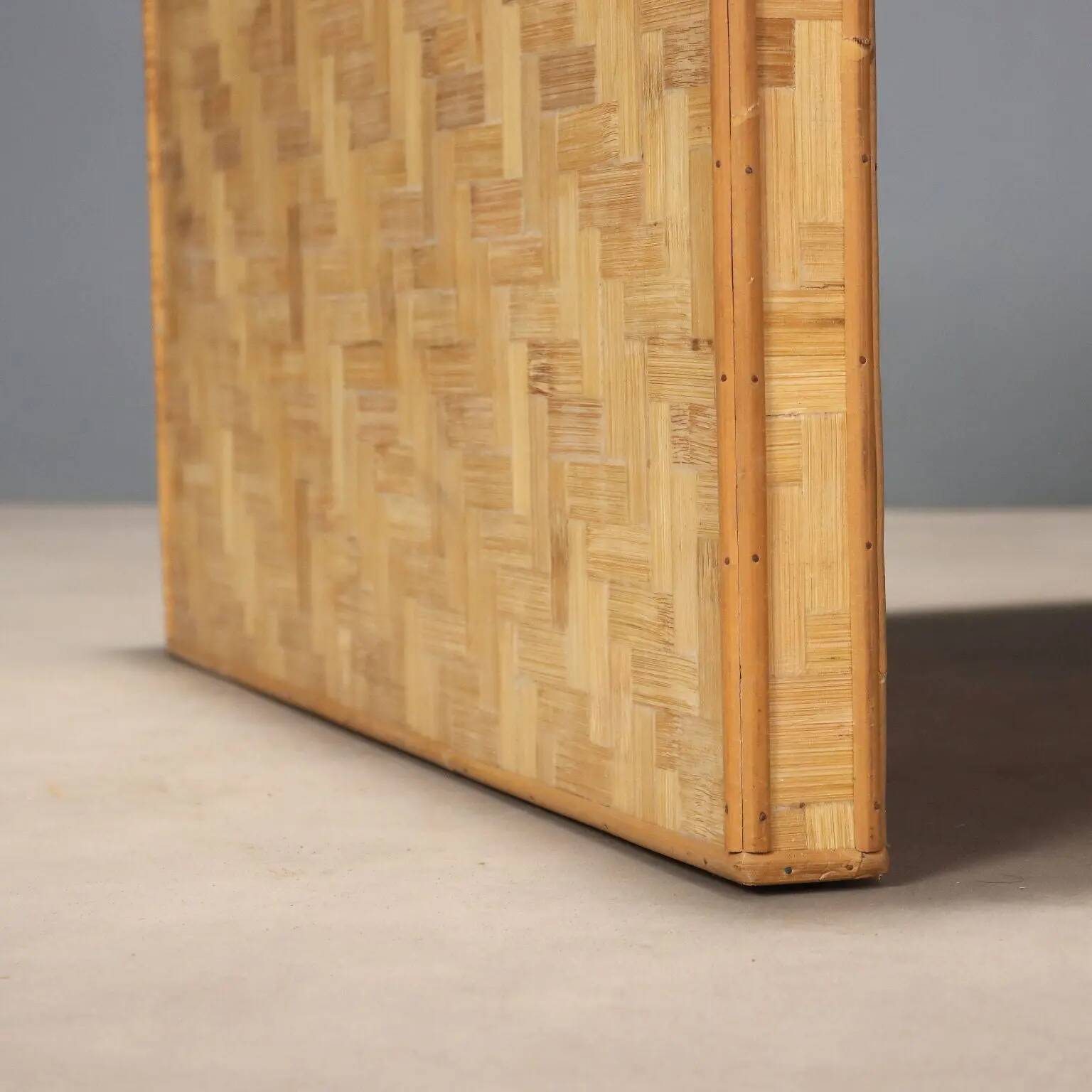 Vintage wooden coffee table with inlays, Italian design, 1970s.