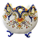 Vintage cache-pot planter in hand-painted earthenware.