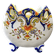 Vintage cache-pot planter in hand-painted earthenware.