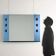 Vintage design mirror with glass lights, Italy, 1960s.