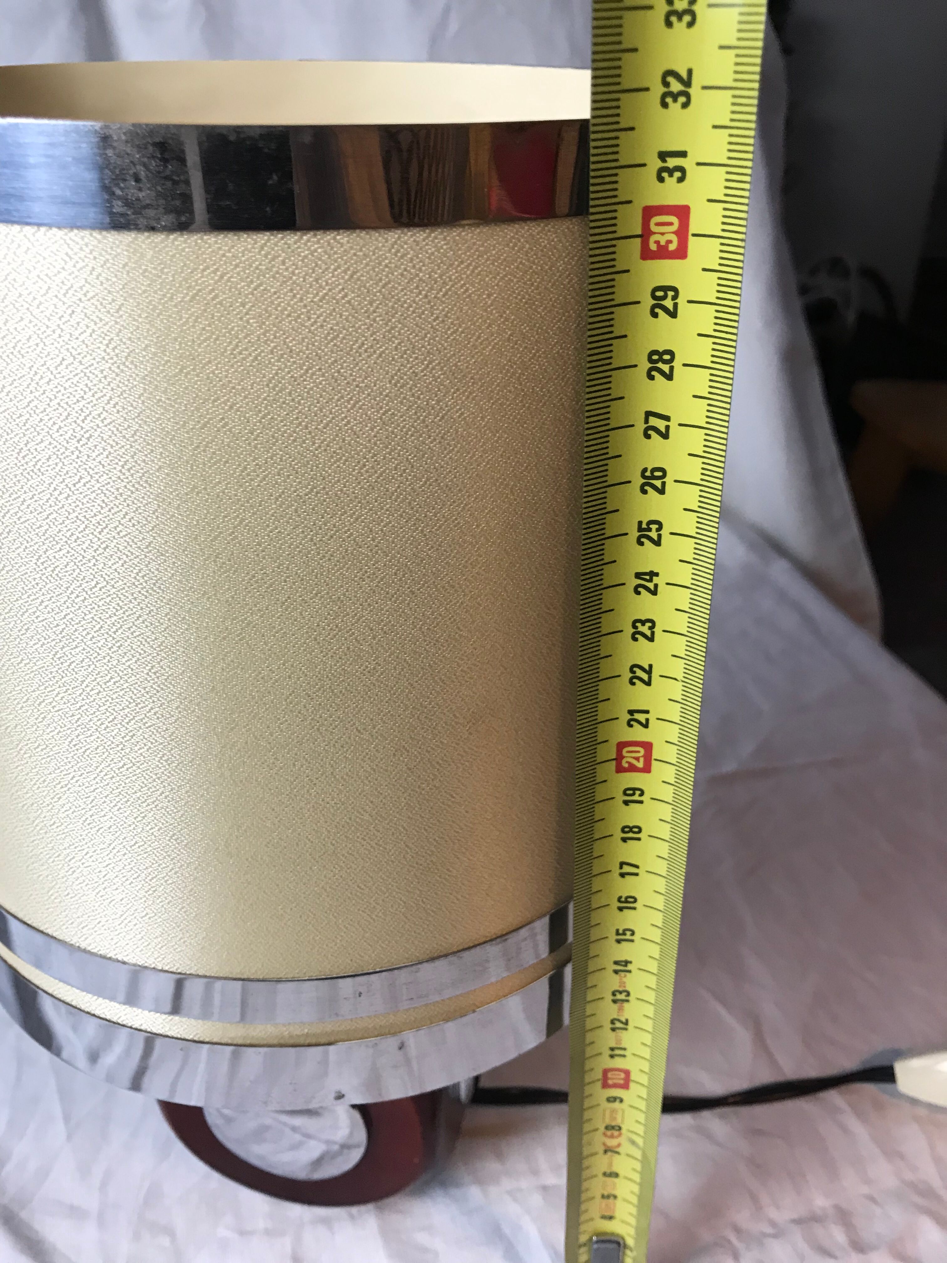 70' lamp in wood and chrome