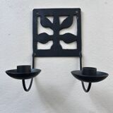 Wrought iron wall candle holder