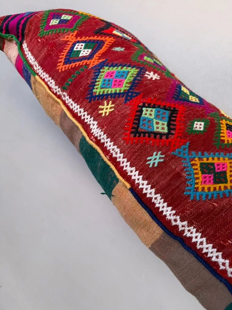 Coussin de sol kilim géant, coussin de sol kilim complet 90x46x25 cm, rouleau 2560