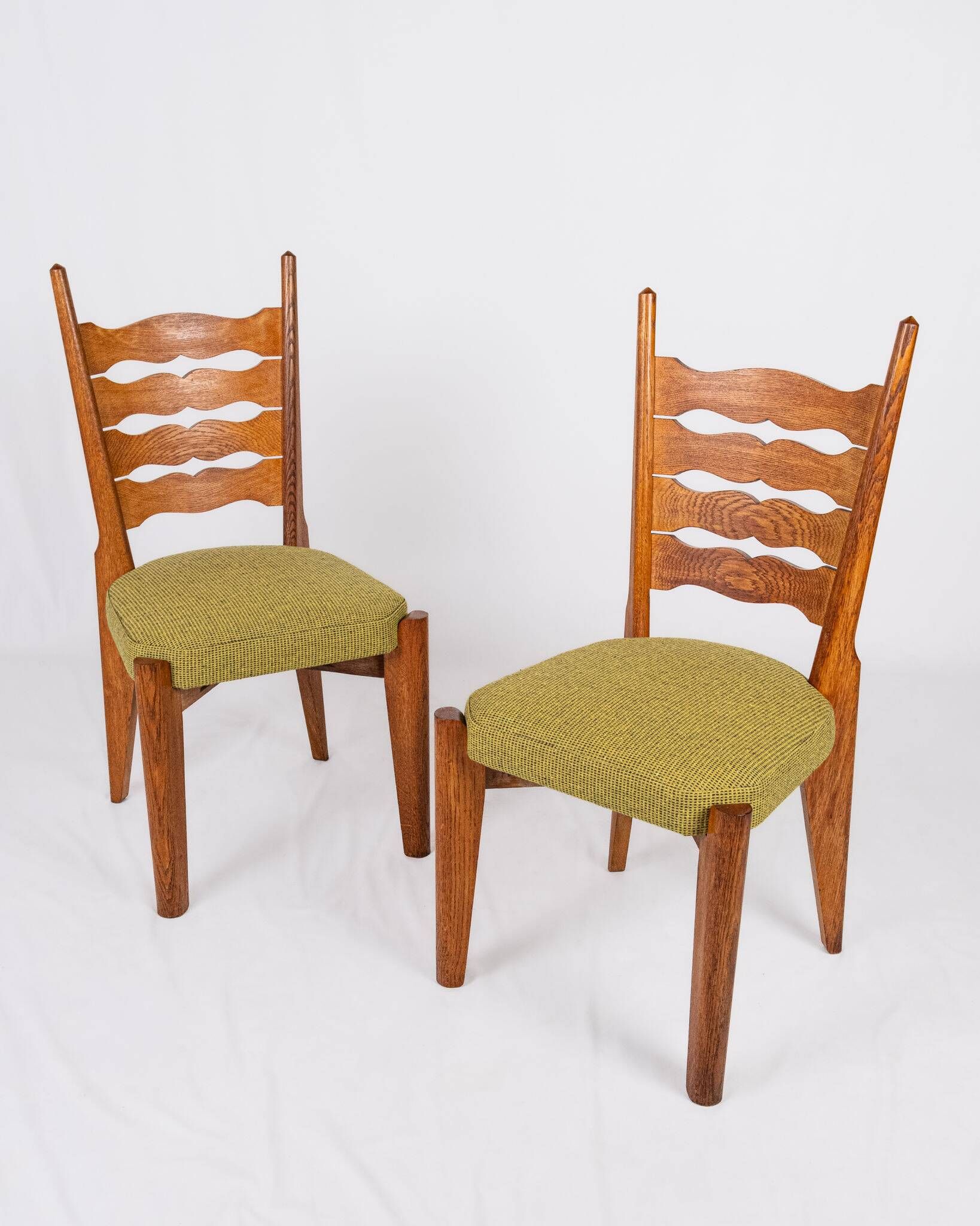 Pair of chairs by Guillerme and Chambron for Your House, France, 1950s