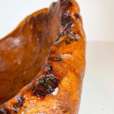 Exceptional large bowl in organic Swedish folk root, around 1960.