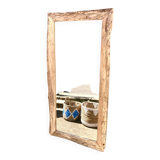 Recycled teak mirror