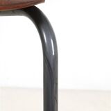 High-quality restored mid-century teak / tubular steel chair / Danish industrial design / 1960s / 1970s