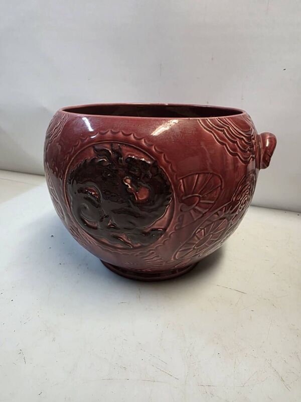 Cache pot Barbotine art déco Orchies