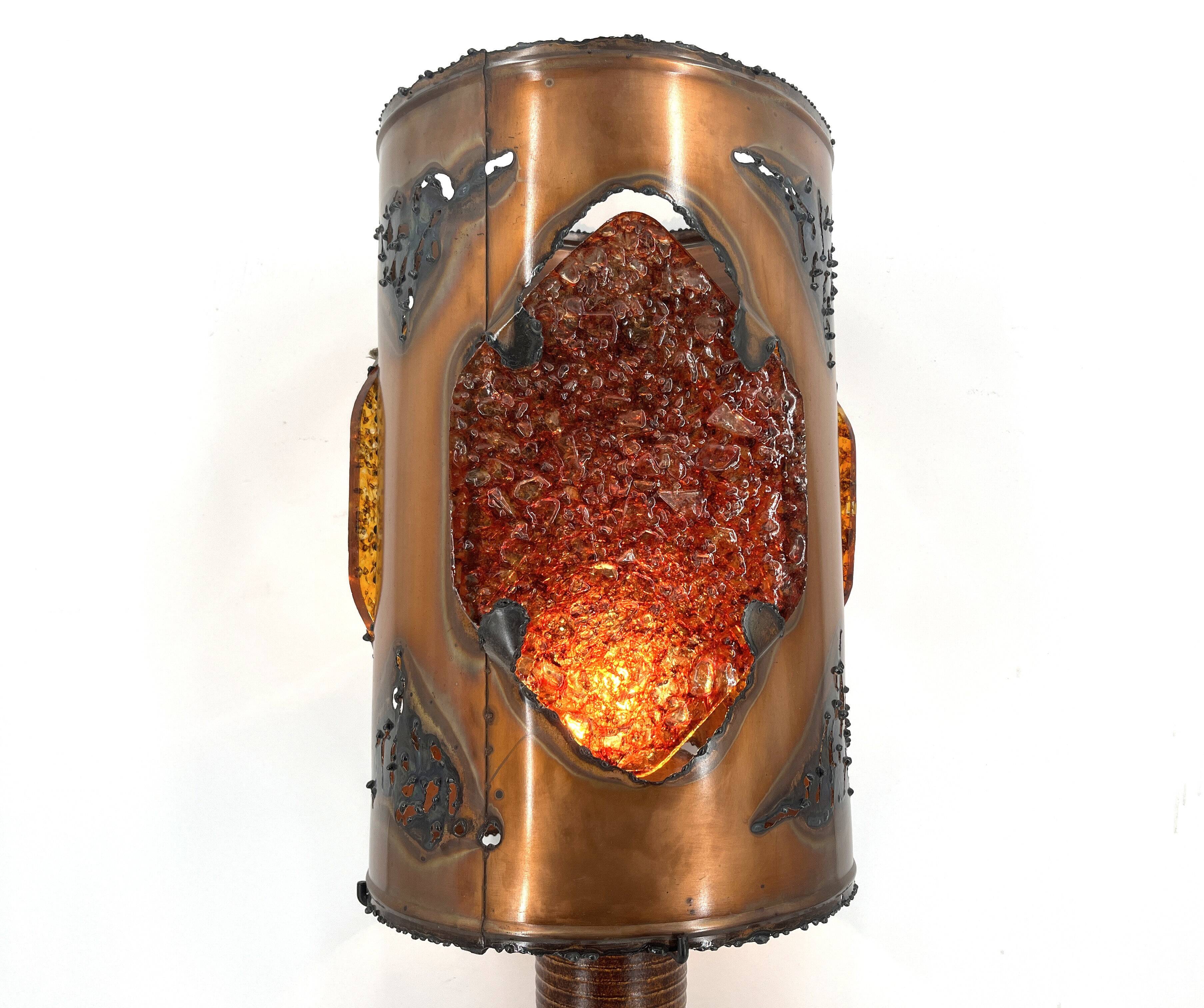 XL table lamp by Potterie D'Accolay, 1970s