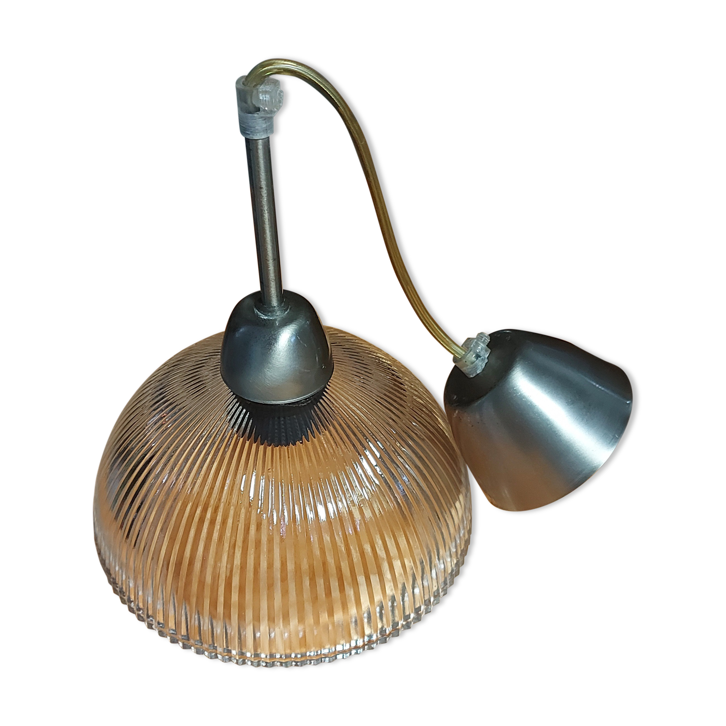 Vintage ceiling chandelier, chiseled glass