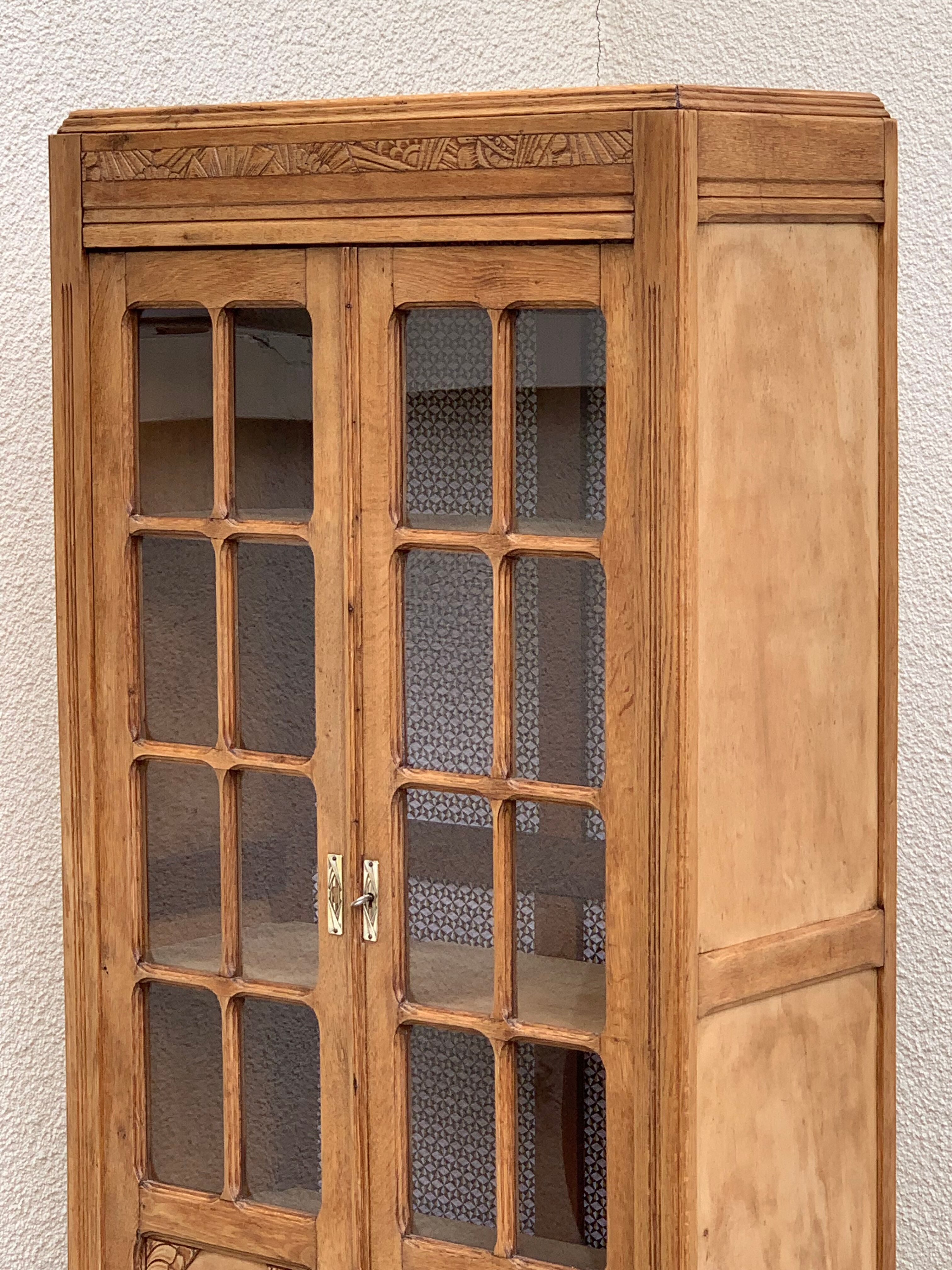 Parisian wardrobe glazed art deco 1930 raw wood