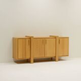Oak brutalist sideboard, Belgium.