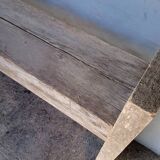 Brutalist console 148 cm old solid wood