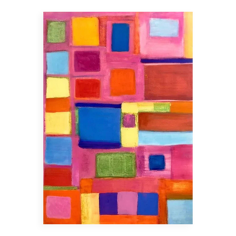 Abstract Pink Painting